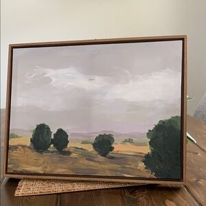 " Autumn Fields " Painting Print wall art wooden frame landscape